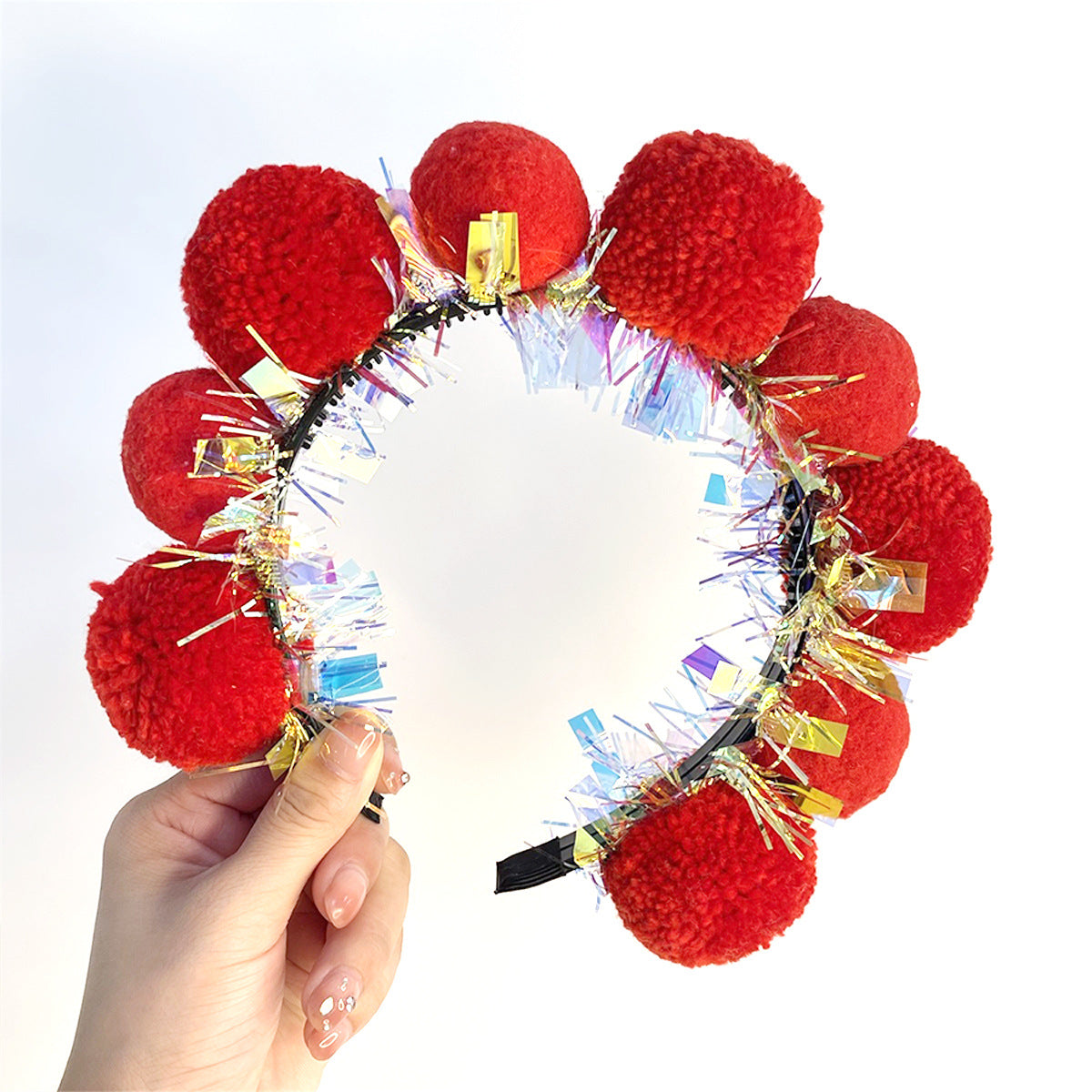 Wholesale All-match Three-dimensional High Cranium Top Pair Red New Year Holiday Headband